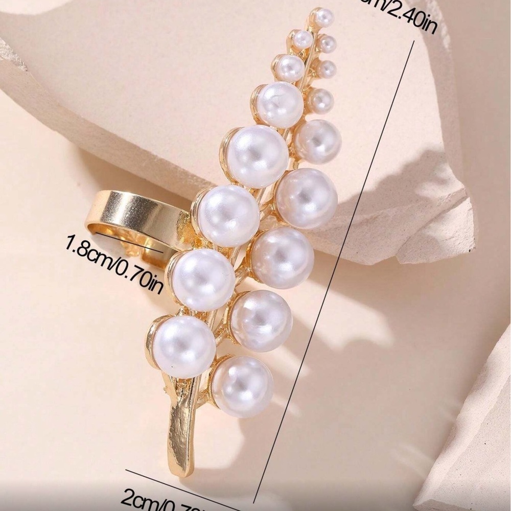 ✨NEW Gold tone and Pearl Starfish and Flower Ring Set - Picture 9 of 9